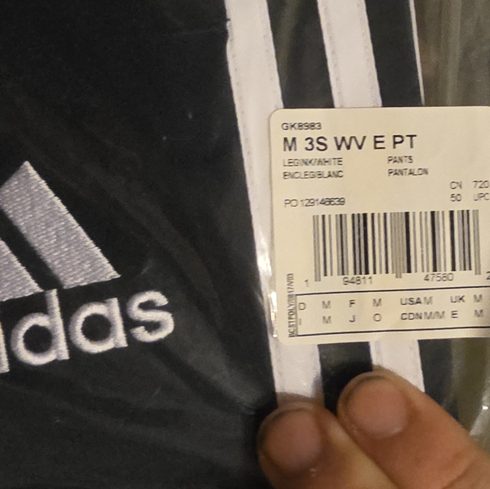 adidas Black and White Sweatpants